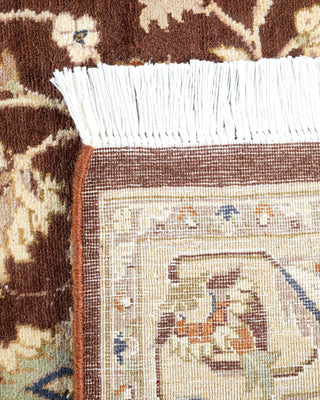 Traditional Mogul Brown Wool Area Rug 3' 1" x 5' 2" - Solo Rugs