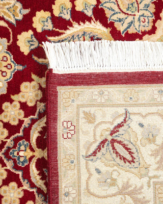 Traditional Mogul Red Wool Area Rug 4' 2" x 6' 4" - Solo Rugs