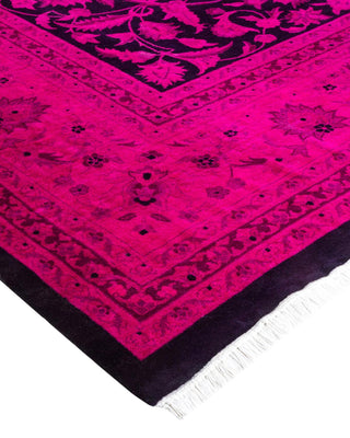 Contemporary Fine Vibrance Black Wool Area Rug 9' 1" x 12' 3" - Solo Rugs