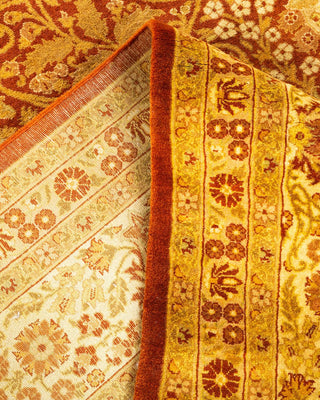 Traditional Mogul Orange Wool Area Rug 8' 0" x 15' 10" - Solo Rugs