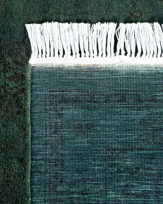 Contemporary Fine Vibrance Green Wool Area Rug 6' 1" x 8' 10" - Solo Rugs