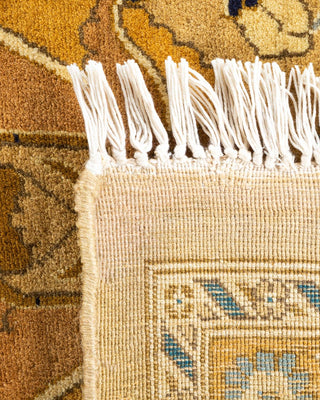 Traditional Mogul Yellow Wool Area Rug 8' 1" x 10' 3" - Solo Rugs