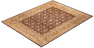 Traditional Mogul Red Wool Area Rug 8' 1" x 10' 3" - Solo Rugs