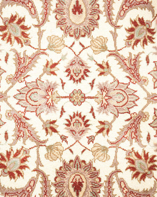 Traditional Mogul Ivory Wool Area Rug 4' 3" x 6' 3" - Solo Rugs