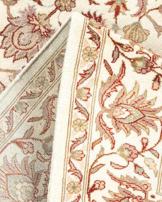 Traditional Mogul Ivory Wool Area Rug 4' 3" x 6' 3" - Solo Rugs