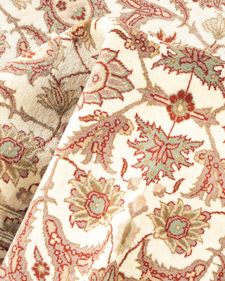 Traditional Mogul Ivory Wool Area Rug 4' 3" x 6' 3" - Solo Rugs