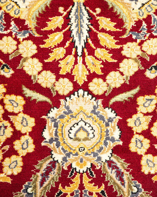 Traditional Mogul Red Wool Area Rug 4' 2" x 6' 3" - Solo Rugs