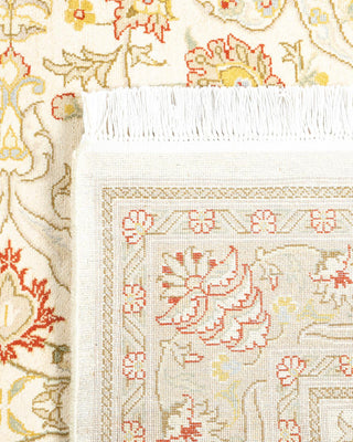 Traditional Mogul Ivory Wool Area Rug 4' 2" x 6' 5" - Solo Rugs