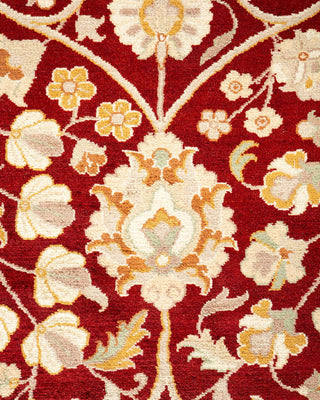 Traditional Mogul Red Wool Area Rug 9' 0" x 12' 0" - Solo Rugs