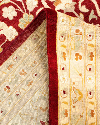 Traditional Mogul Red Wool Area Rug 9' 0" x 12' 0" - Solo Rugs