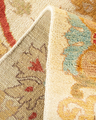 Contemporary Eclectic Ivory Wool Area Rug 9' 2" x 11' 8" - Solo Rugs