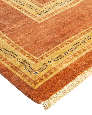 Contemporary Eclectic Brown Wool Area Rug 9' 2" x 12' 1" - Solo Rugs