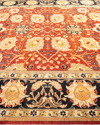 Contemporary Eclectic Red Wool Area Rug 8' 2" x 10' 3" - Solo Rugs