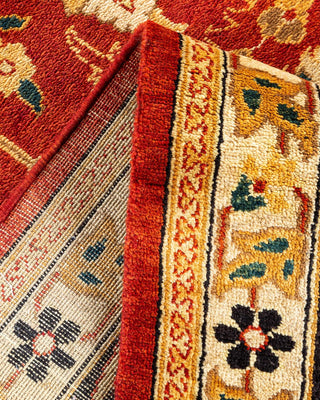 Contemporary Eclectic Red Wool Area Rug 8' 2" x 10' 3" - Solo Rugs