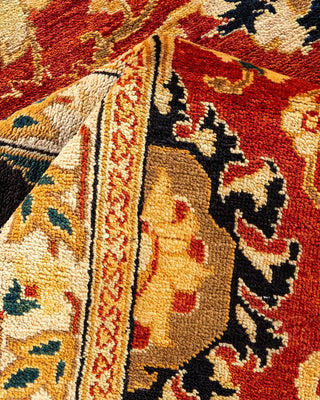 Contemporary Eclectic Red Wool Area Rug 8' 2" x 10' 3" - Solo Rugs
