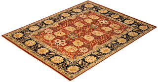 Contemporary Eclectic Red Wool Area Rug 8' 2" x 10' 3" - Solo Rugs