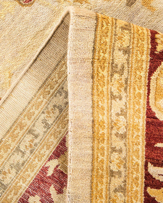 Contemporary Eclectic Ivory Wool Area Rug 8' 2" x 10' 1" - Solo Rugs