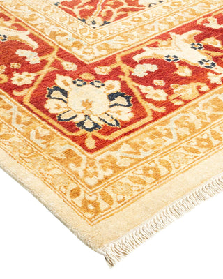 Contemporary Eclectic Ivory Wool Area Rug 8' 0" x 10' 0" - Solo Rugs