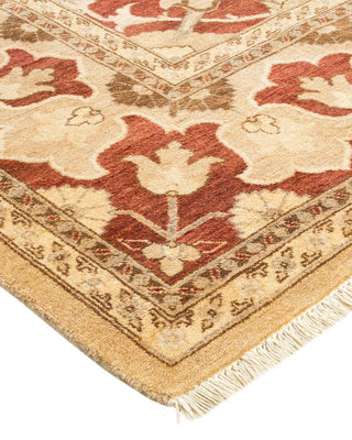 Contemporary Eclectic Yellow Wool Area Rug 8' 1" x 10' 4" - Solo Rugs