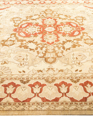 Contemporary Eclectic Yellow Wool Area Rug 8' 1" x 10' 4" - Solo Rugs