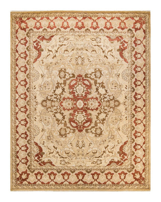 Contemporary Eclectic Yellow Wool Area Rug 8' 1" x 10' 4" - Solo Rugs