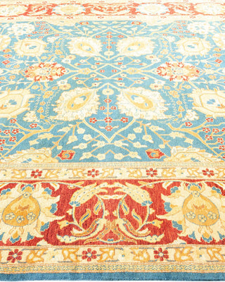Eclectic, One-of-a-Kind Hand-Knotted Area Rug - Blue, 8' 0" x 9' 10" - Solo Rugs