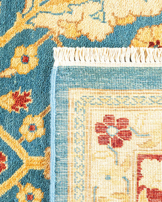 Eclectic, One-of-a-Kind Hand-Knotted Area Rug - Blue, 8' 0" x 9' 10" - Solo Rugs
