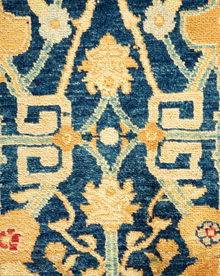Contemporary Eclectic Blue Wool Area Rug 7' 10" x 10' 3" - Solo Rugs