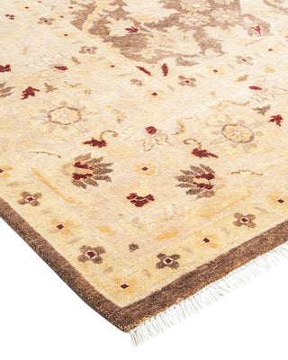 Contemporary Eclectic Brown Wool Area Rug 6' 2" x 8' 10" - Solo Rugs