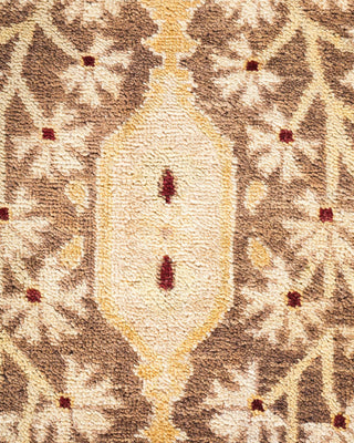 Contemporary Eclectic Brown Wool Area Rug 6' 2" x 8' 10" - Solo Rugs