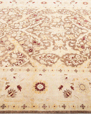 Contemporary Eclectic Brown Wool Area Rug 6' 2" x 8' 10" - Solo Rugs