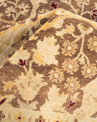 Contemporary Eclectic Brown Wool Area Rug 6' 2" x 8' 10" - Solo Rugs