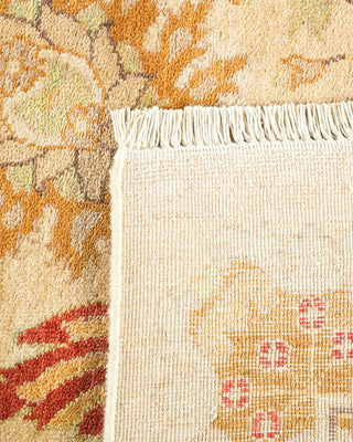 Contemporary Eclectic Ivory Wool Area Rug 6' 1" x 8' 10" - Solo Rugs