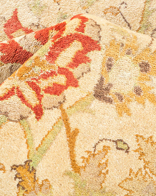 Contemporary Eclectic Ivory Wool Area Rug 6' 1" x 8' 10" - Solo Rugs