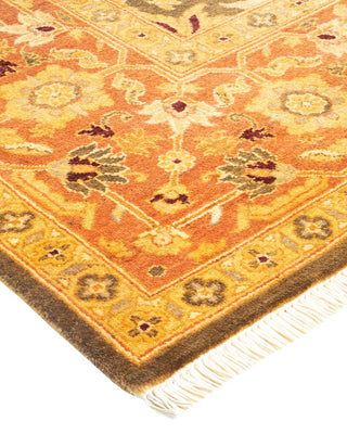 Contemporary Eclectic Green Wool Area Rug 6' 2" x 9' 4" - Solo Rugs
