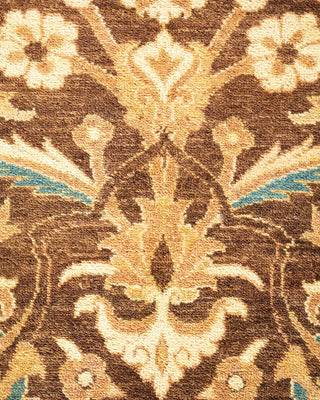 Contemporary Eclectic Yellow Wool Area Rug 6' 1" x 8' 7" - Solo Rugs