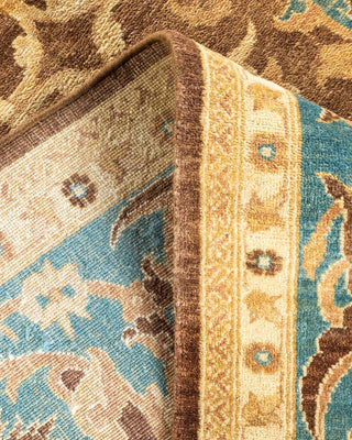 Contemporary Eclectic Yellow Wool Area Rug 6' 1" x 8' 7" - Solo Rugs