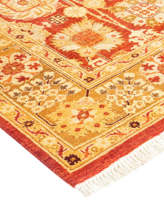 Contemporary Eclectic Red Wool Area Rug 4' 2" x 6' 4" - Solo Rugs