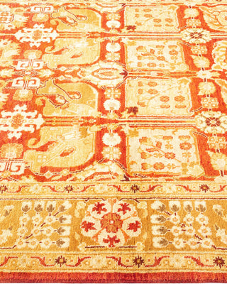 Contemporary Eclectic Red Wool Area Rug 4' 2" x 6' 4" - Solo Rugs