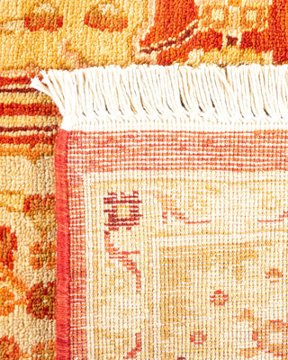 Contemporary Eclectic Red Wool Area Rug 4' 2" x 6' 4" - Solo Rugs