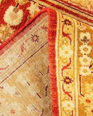 Contemporary Eclectic Red Wool Area Rug 4' 2" x 6' 4" - Solo Rugs