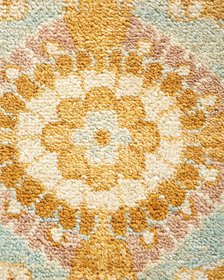 Contemporary Eclectic Light Blue Wool Area Rug 9' 1" x 12' 2" - Solo Rugs