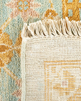 Contemporary Eclectic Light Blue Wool Area Rug 9' 1" x 12' 2" - Solo Rugs