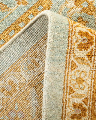 Contemporary Eclectic Light Blue Wool Area Rug 9' 1" x 12' 2" - Solo Rugs