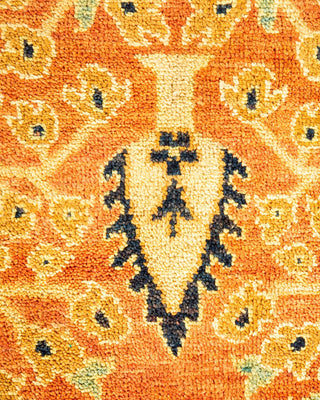 Contemporary Eclectic Orange Wool Area Rug 9' 0" x 12' 2" - Solo Rugs