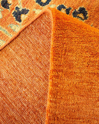 Contemporary Eclectic Orange Wool Area Rug 9' 0" x 12' 2" - Solo Rugs