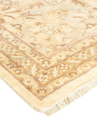 Contemporary Eclectic Ivory Wool Area Rug 9' 1" x 11' 10" - Solo Rugs