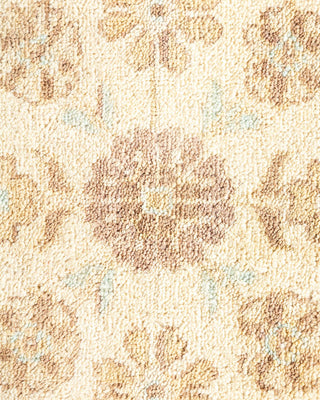 Contemporary Eclectic Ivory Wool Area Rug 9' 1" x 11' 10" - Solo Rugs