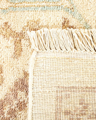 Contemporary Eclectic Ivory Wool Area Rug 9' 1" x 11' 10" - Solo Rugs