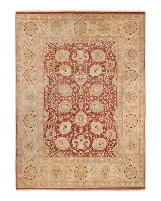 Contemporary Eclectic Pink Wool Area Rug 9' 0" x 12' 5" - Solo Rugs